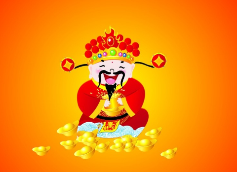 女装店文财神摆设画像