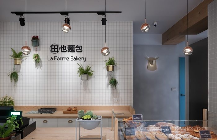 日式面包店形象墙设计效果图